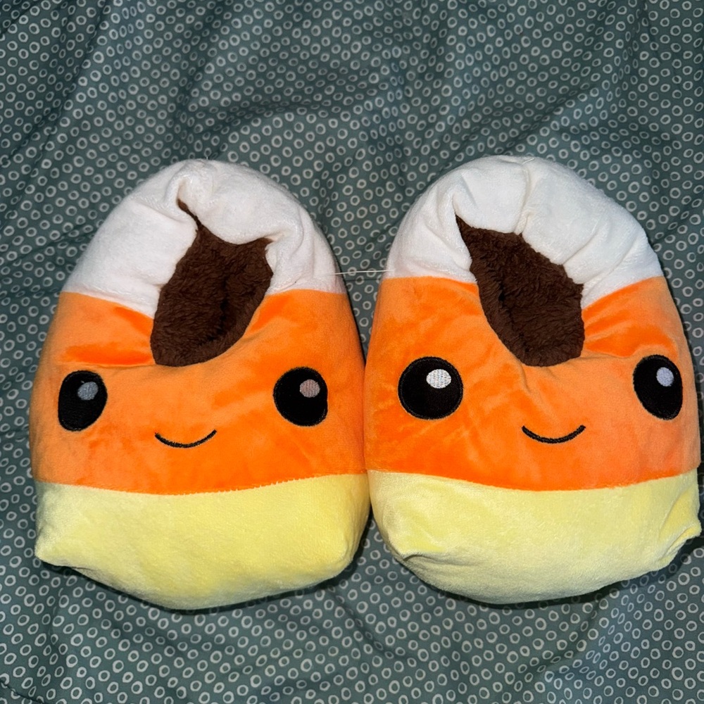 Candy corn slippers